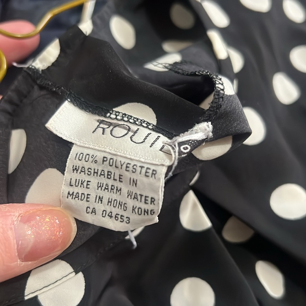 Vintage polkadot top size 10 - Picture 3 of 5